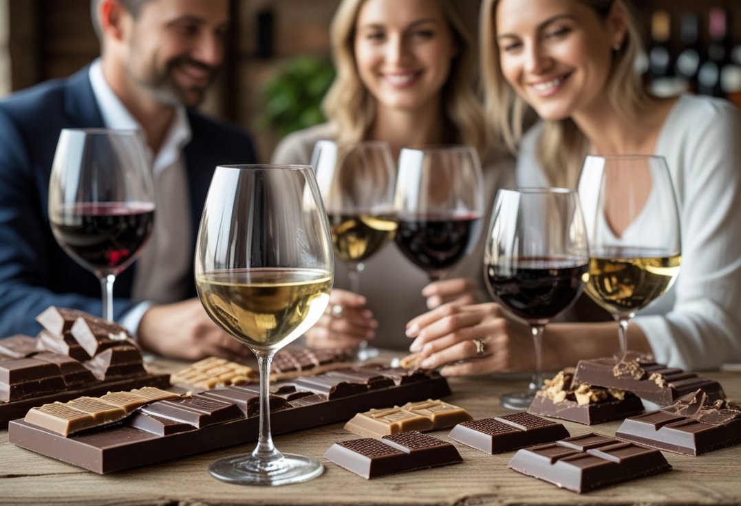 Den perfekte kombination af vin og chokoladeplader til vinoplevelser